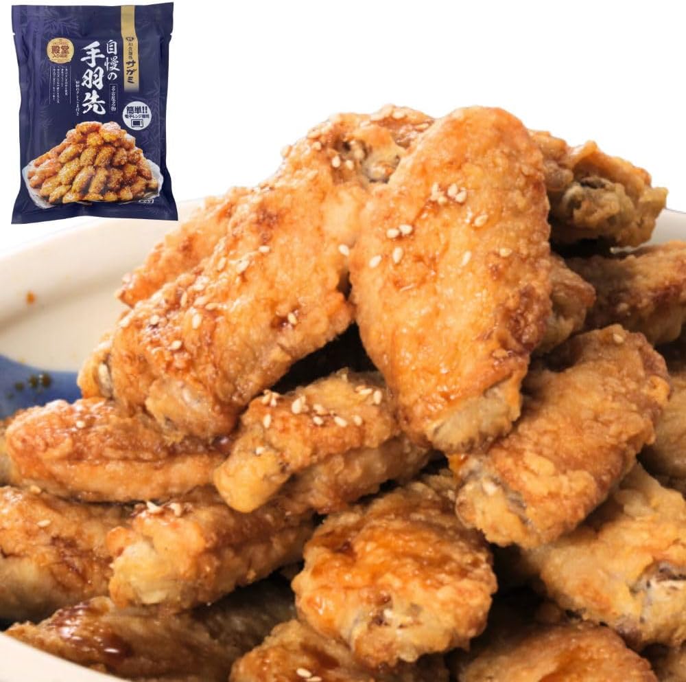 和食麺処サガミ 名古屋名物 若鶏手羽先揚げ 30本(10本×3袋) たれ付きセット 時短 レンジ調理 手羽先 冷凍 惣菜 簡単調理 名古屋土産 手羽先サミット殿堂入り認定