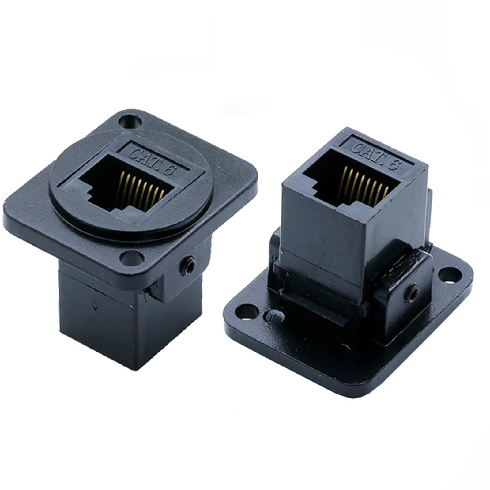 10 sztuk/partia 8P8C RJ45 CAT6 gniazdo do montażu na panelu żeńskie gniazdo adapter sieciowy Ethernet modułowa wtyczka rozszerzenie złącze interfejsu