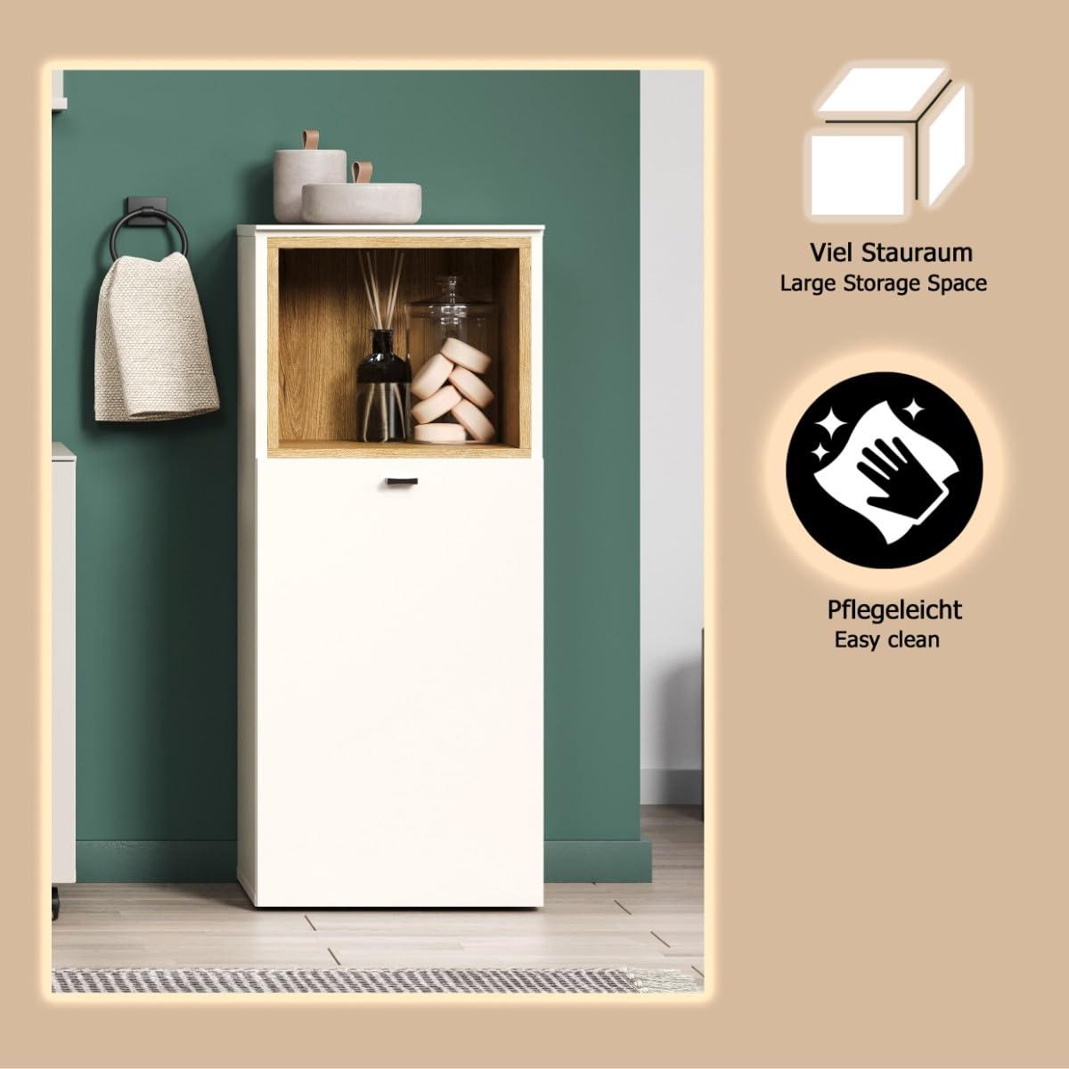Standschrank SaoPaulo Kaschmir · B 40 x H 95 cm