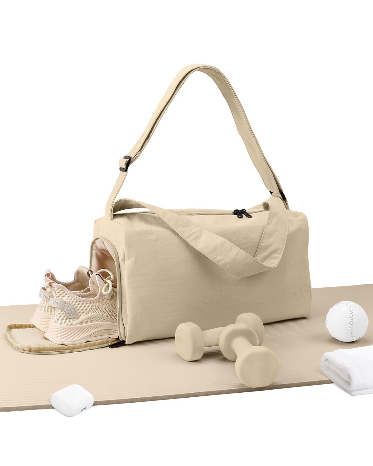 Photo 1 of Small Duffle Bag for Women Men,Travel Gym Duffle Bag, Lightweight Small Travel Bag With Shoe Compartment & Wet Pocket, Perfect for Men & Women, Travel, Gym, Swim, Yoga, Weekend Bags