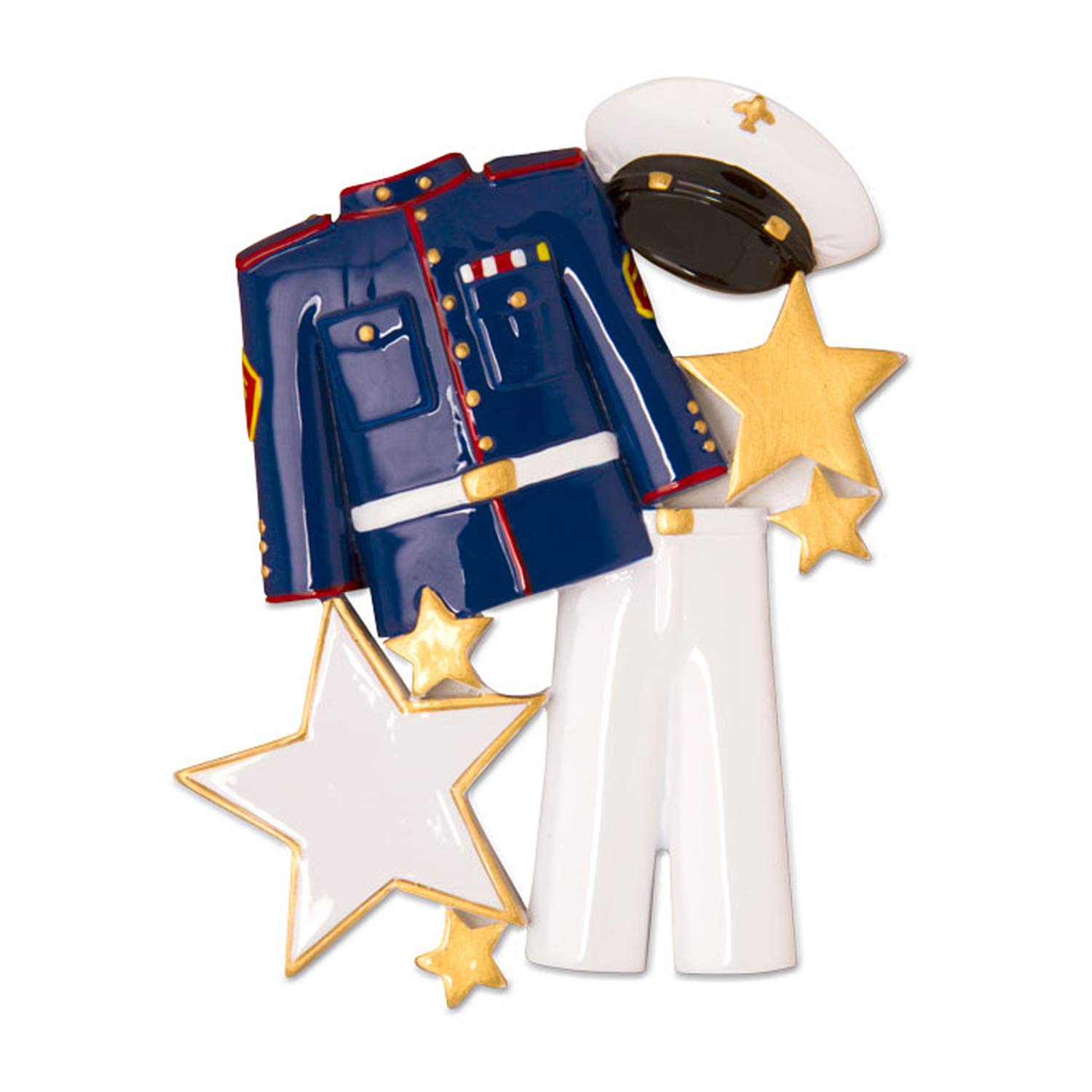 Amazon｜Personalized Marine Uniformクリスマスオーナメント 