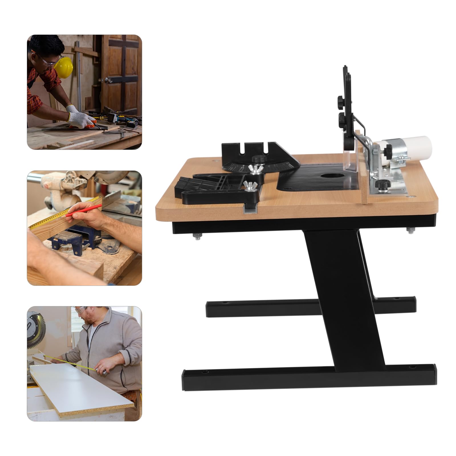 Mesa de fresado ajustable, 200 kg/440,92 libras, fresadora de mesa para cortar, ranurar y taladrar madera