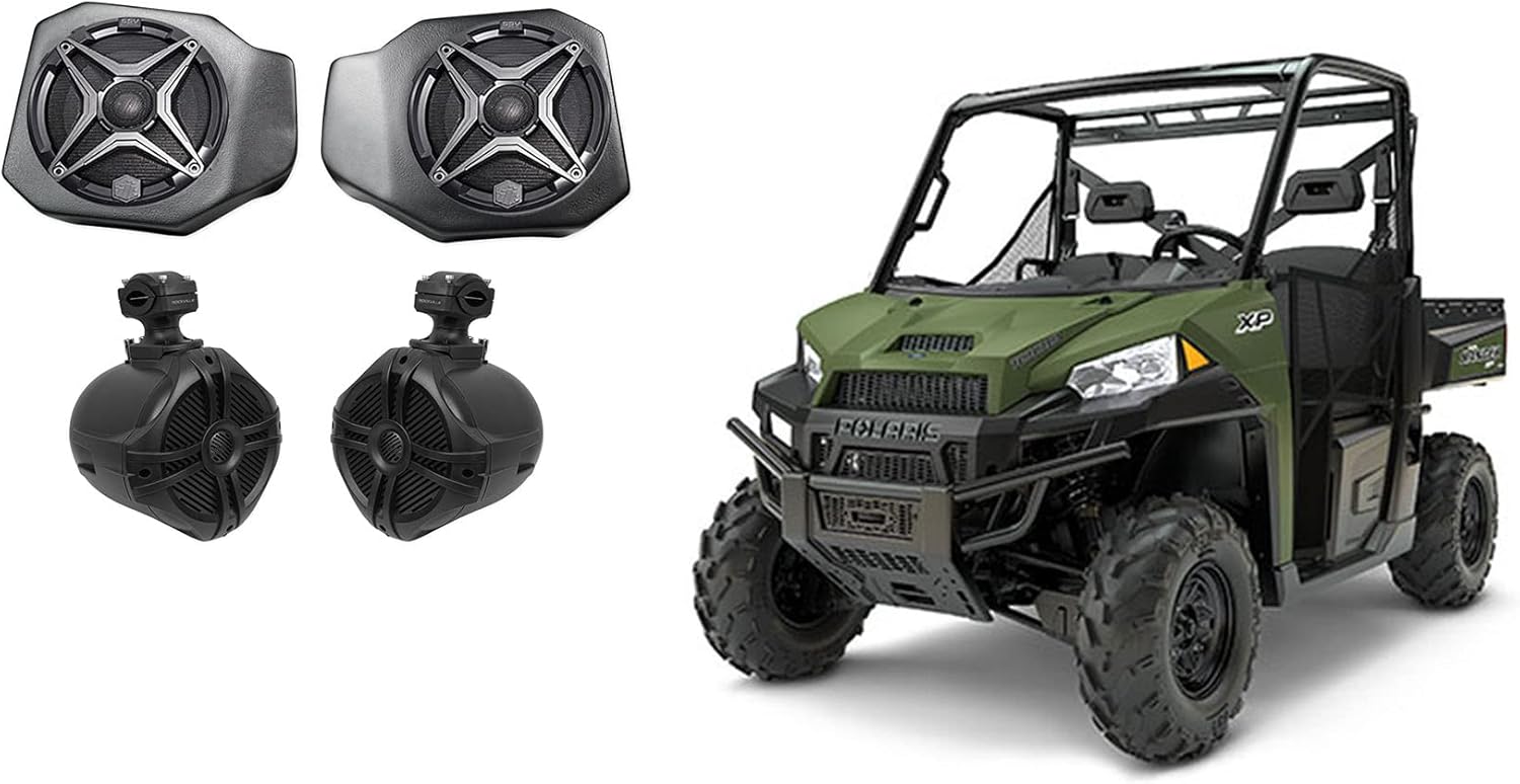 SSV Works Waterproof Kick Panel Speakers for 2018 Polaris