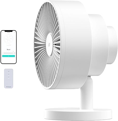 Windmill Circulador de aire inteligente y ventilador de Tienda con control remoto y Wi-FiApp 18 dB silencioso más flujo de aire de tres capas