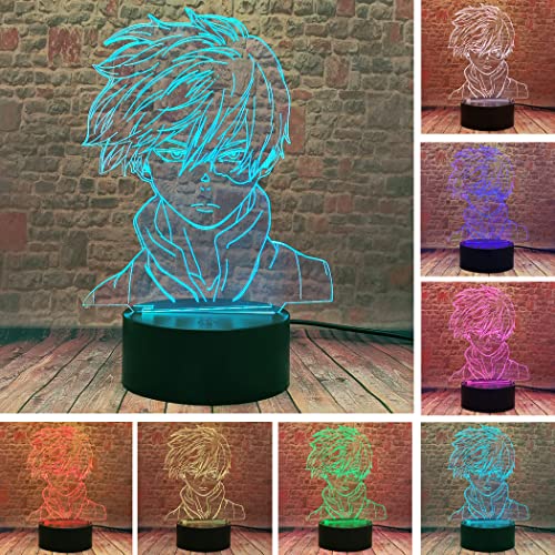 Japan Anime Shoto Todoroki Action Figure 16 Farben ändern Nachtlicht Jungen Schlafzimmer Wohnkultur Anime Illusion LED Lampe Fans Kind Kinder Weihnachten Geburtstag Spielzeug Geschenke Cover