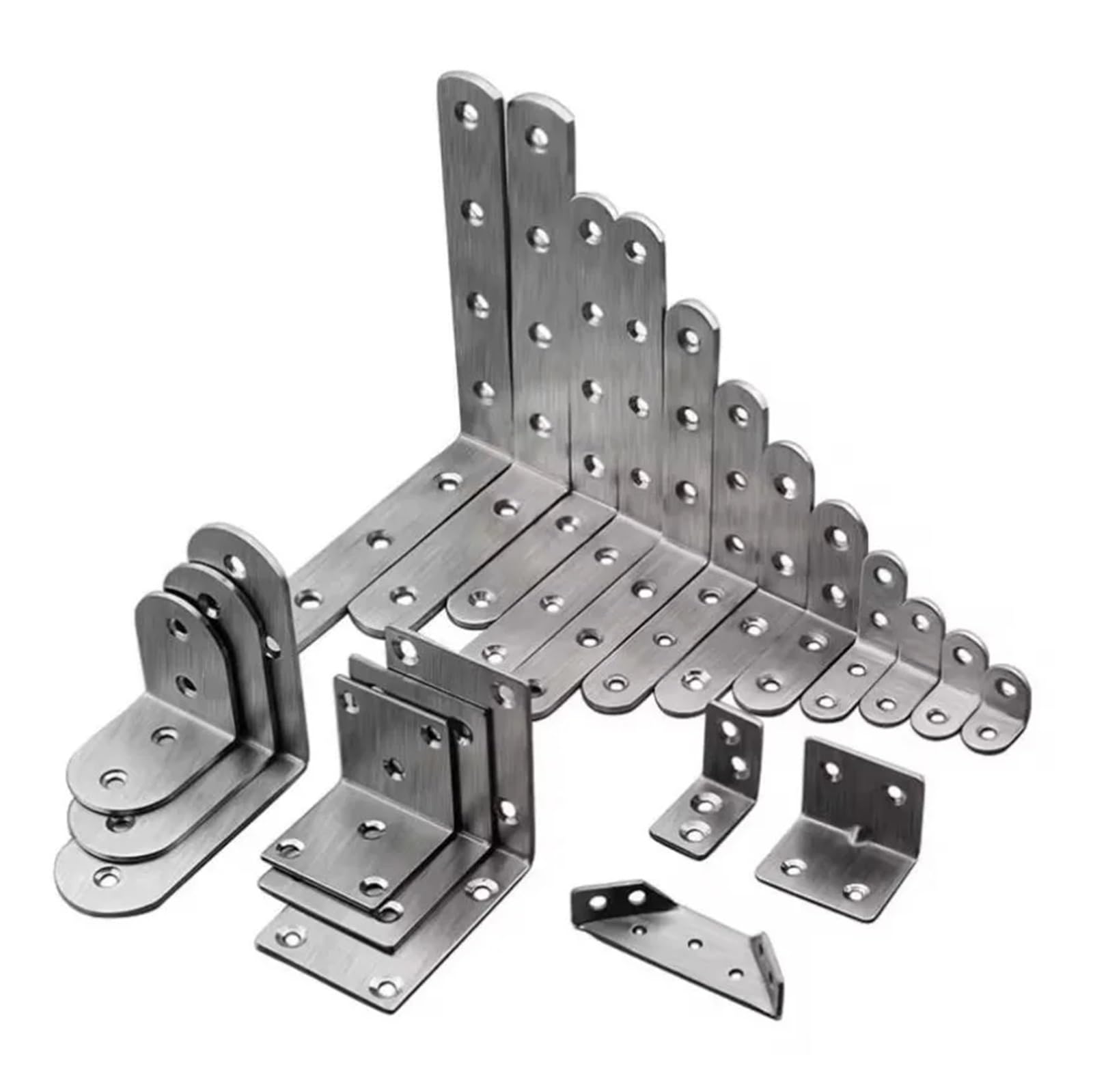 Shelf Bracket Stainless Steel 90-Degree Angle Brackets - Corner Braces, Joint Fasteners for Furniture, Cabinets & Screens | Shelf Supports(40x40x3-5pcs)