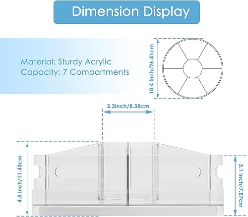 Miniatura 4 de Organizador de bolígrafos para escritorio, soporte acrílico para bolígrafos con agarres de mano, organizador de escritorio giratorio extragrande de