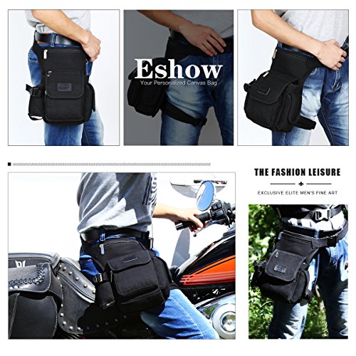 Eshow Men's Drop Leg Pouch Tools Bags Tactical Leg Bag Fanny Pack Thigh Bags Bike Cycling Hip Bag Canvas Waist Packs #TOP5