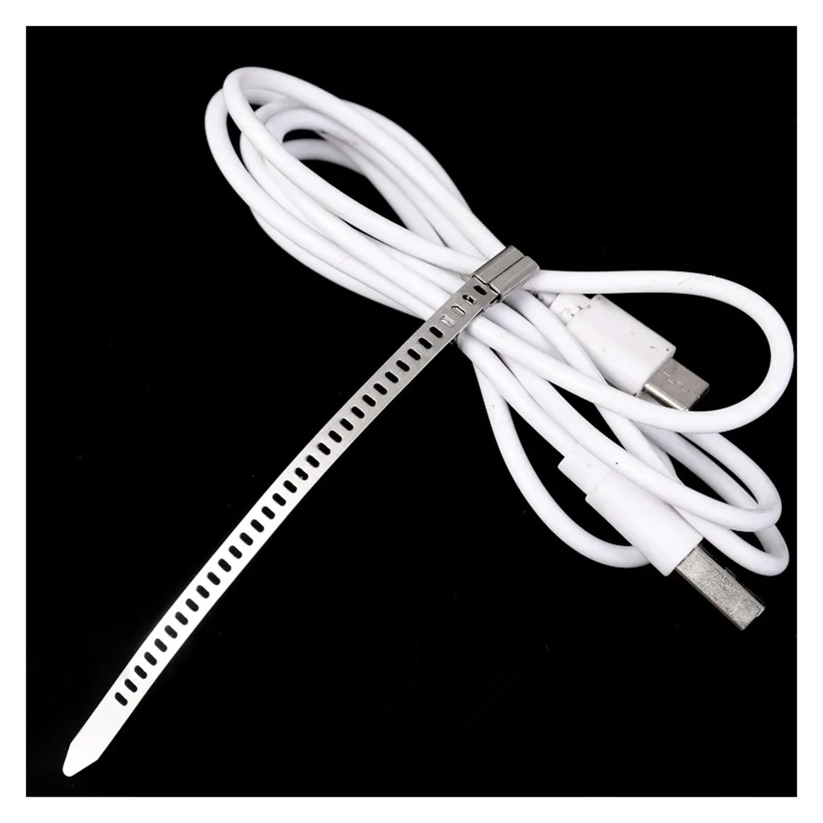 Bridas for cables de acero inoxidable, bridas autoblocantes de alta resistencia, estaca de madera multiusos(5x200mm,100pcs)