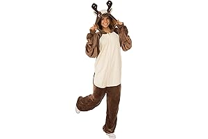 Rubie's Adult Comfy Wear One-Piece Hooded Jumpsuit Costume, Reindeer