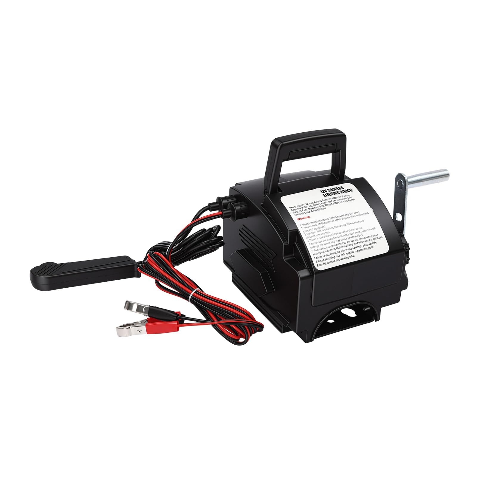 Cabrestante eléctrico 12 V 907 kg 300 W 9.2 para coche cabrestante