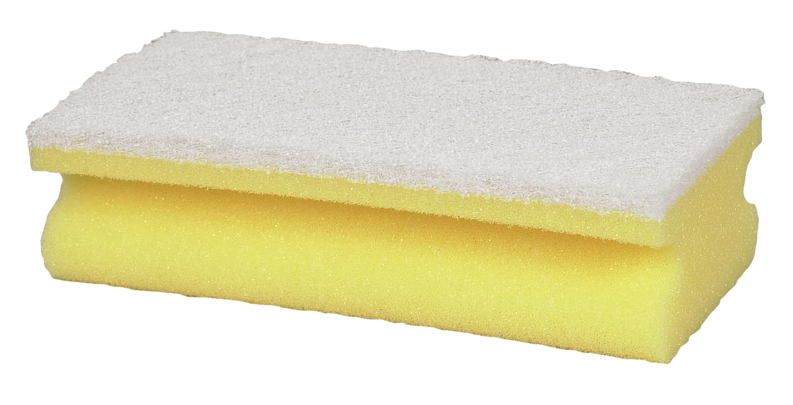 ABENA White Sponges, Kitchen Cleaning Sponge, Scouring Pads, Pot Scrubber, One Size, Pack of 10