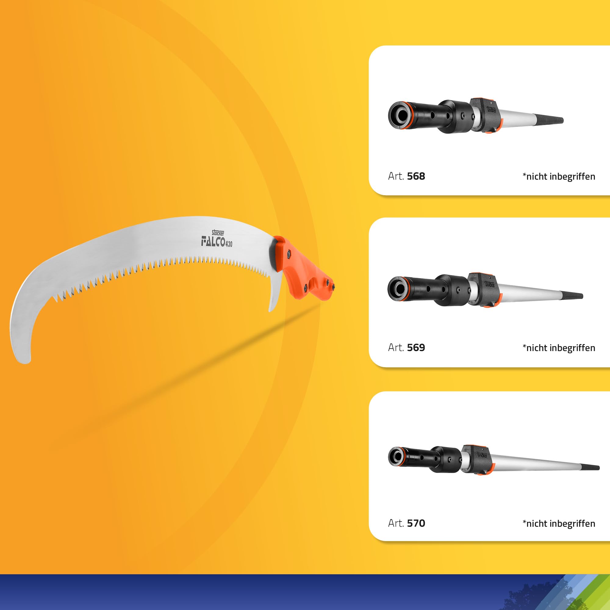 Stocker Seghetto Falco 430 TC con attacco per treeclimber