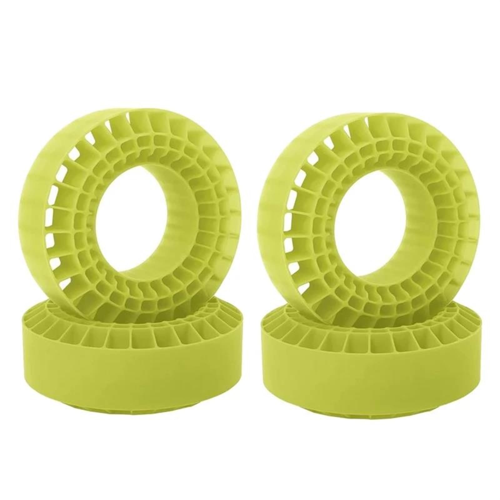 RC Neumáticos Rueda 4 Piezas De Espuma De Inserción De Caucho De Silicona para Neumáticos De Rueda De 1,9 Pulgadas, Espuma De 108 Mm para Adaptarse A 1/10 RC Crawler Car(Yellow)