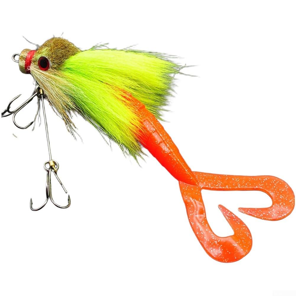 Realistic 22cm Mouse Swimbaits 35g Multi Jointed Hard Lure with Twin Tail