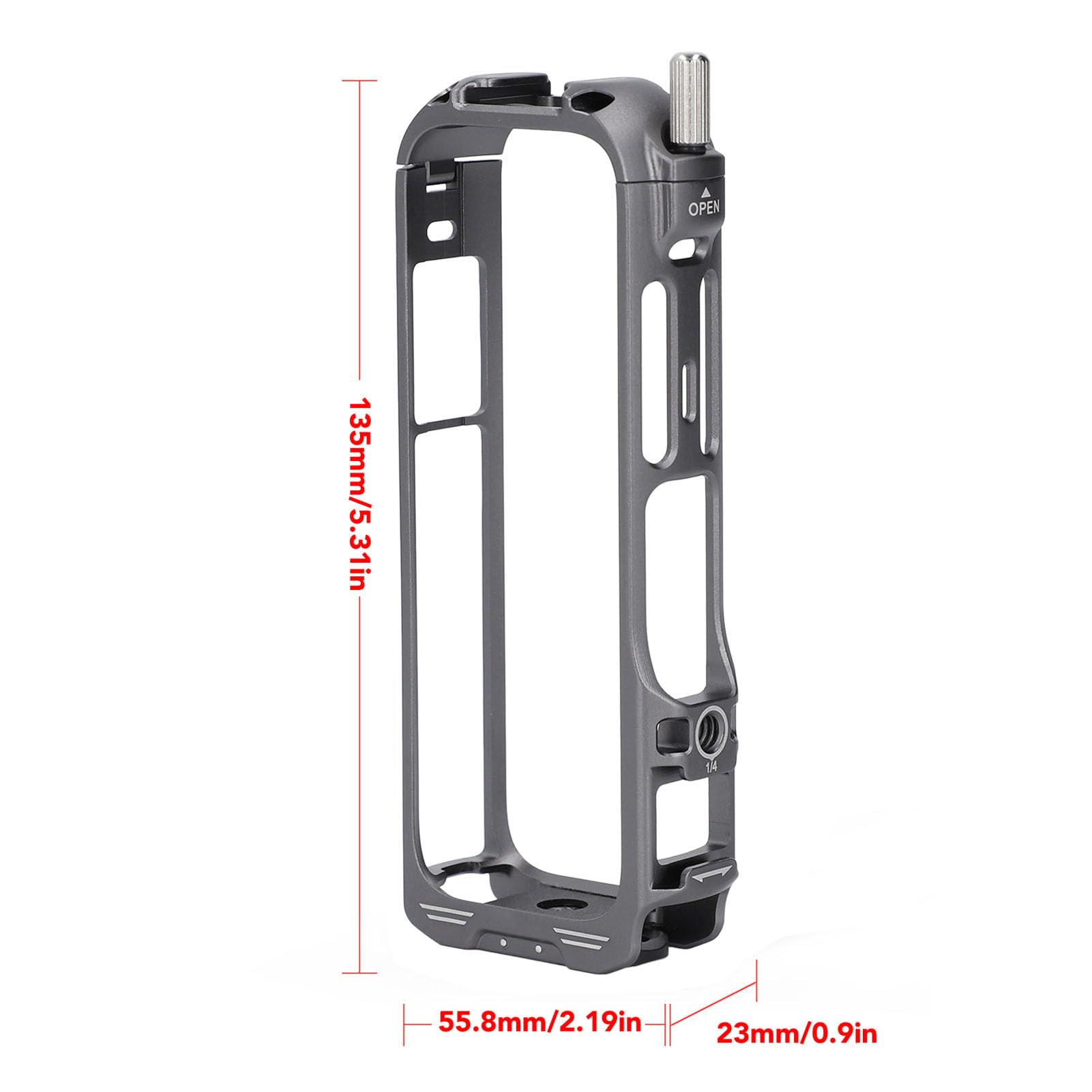 Cosiki Custodia per Fotocamera, Custodia per Fotocamera con in Lega in Alluminio in Lega di Imbottitura in Schiuma Morbida e Gabbia della in Silicone per