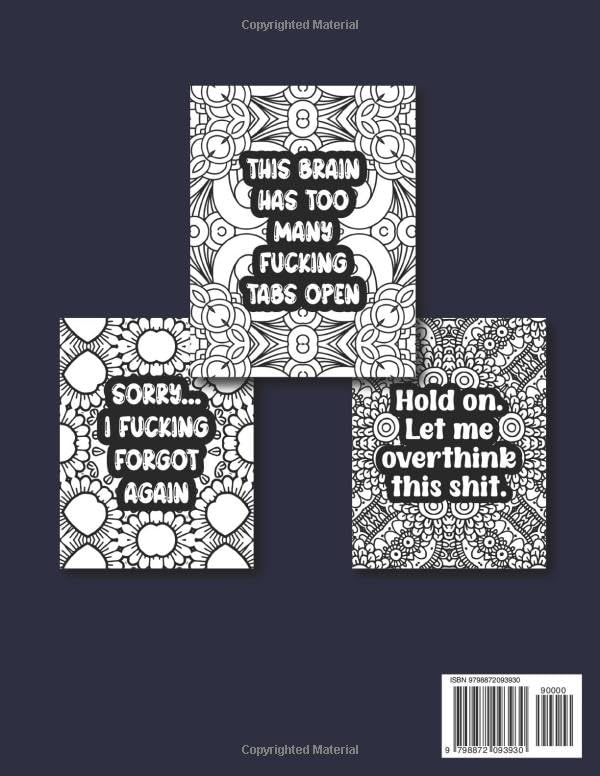 ADHD As Fuck: Funny Coloring Book For Adults With ADHD