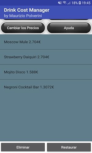 Drink Cost - Bar Manager