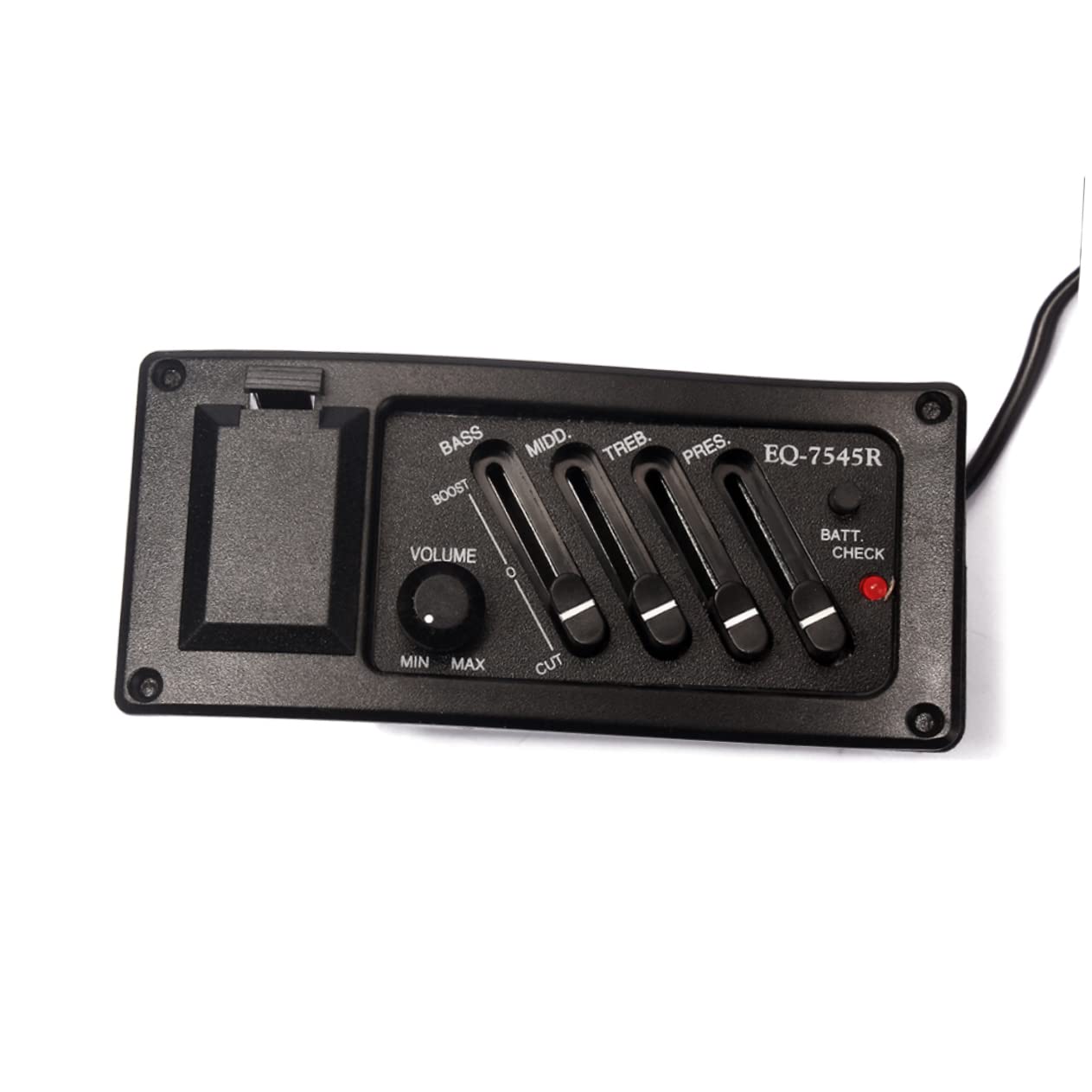 ibasenice 2pezzi Pickup Per Chitarra Acustica Eq Con Equalizzatore Bande e Controllo Volume Facile Da Installare Accessorio Per Amplificare Suono Della Folk Guitarra Inclusa Connessione Con