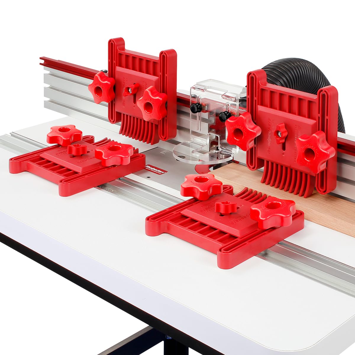 Woodpeckers Variable Pressure Featherboard 2 Pack, Adjustable Pressure Featherboards for Router Tables & Table Saws, Easy Tension Control, T-Track