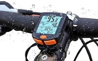 Waterproof Wireless Bike Computer, with Automatic Wake-up Multi-Function LCD Backlight Display 4 Line Bike Speedometer Mph 24 Functions Bicycle Speedometer Cycling Speedometer Stopwatch