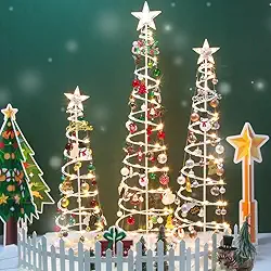 Árvore de Natal em Espiral com LED, 1,8m, Decoração Natalina Iluminada para Casa