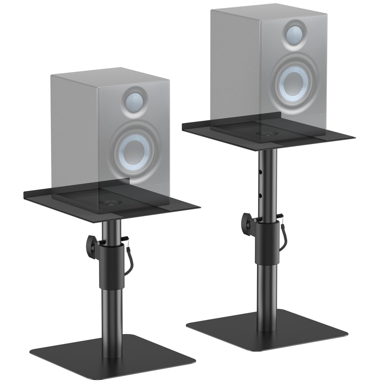Studio Monitor Stands Pair, Height Adjustable Desktop Speaker Stands for Yamaha, PreSonus…