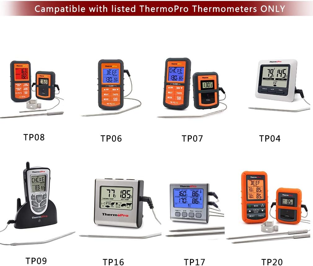 Gеt Chеар Prісе Stanbroil Waterproof Thermometer Meat Probe and Clip Replacement for Thermopro TP20, TP17, TP16, TP09B, TP08, TP07, TP06s, TP04, Famili MT004, OT007, OT009, TP-10, MT-16, OT-08, Habor HCP5H