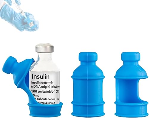 Paquete de 3 fundas protectoras de botella de insulina para diabéticos, funda protectora de silicona para proteger el frasco de insulina de la