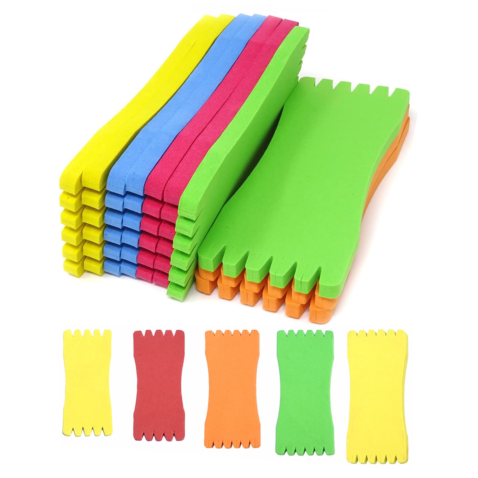 tooloflife 20 PCS Foam Fishing Rig Winders, 117x50mm EVA Sponge Board in Random Colours, Line Holder for Pre-Made Rigs, Hooks & Snoods, Tackle Box Accessories Organiser