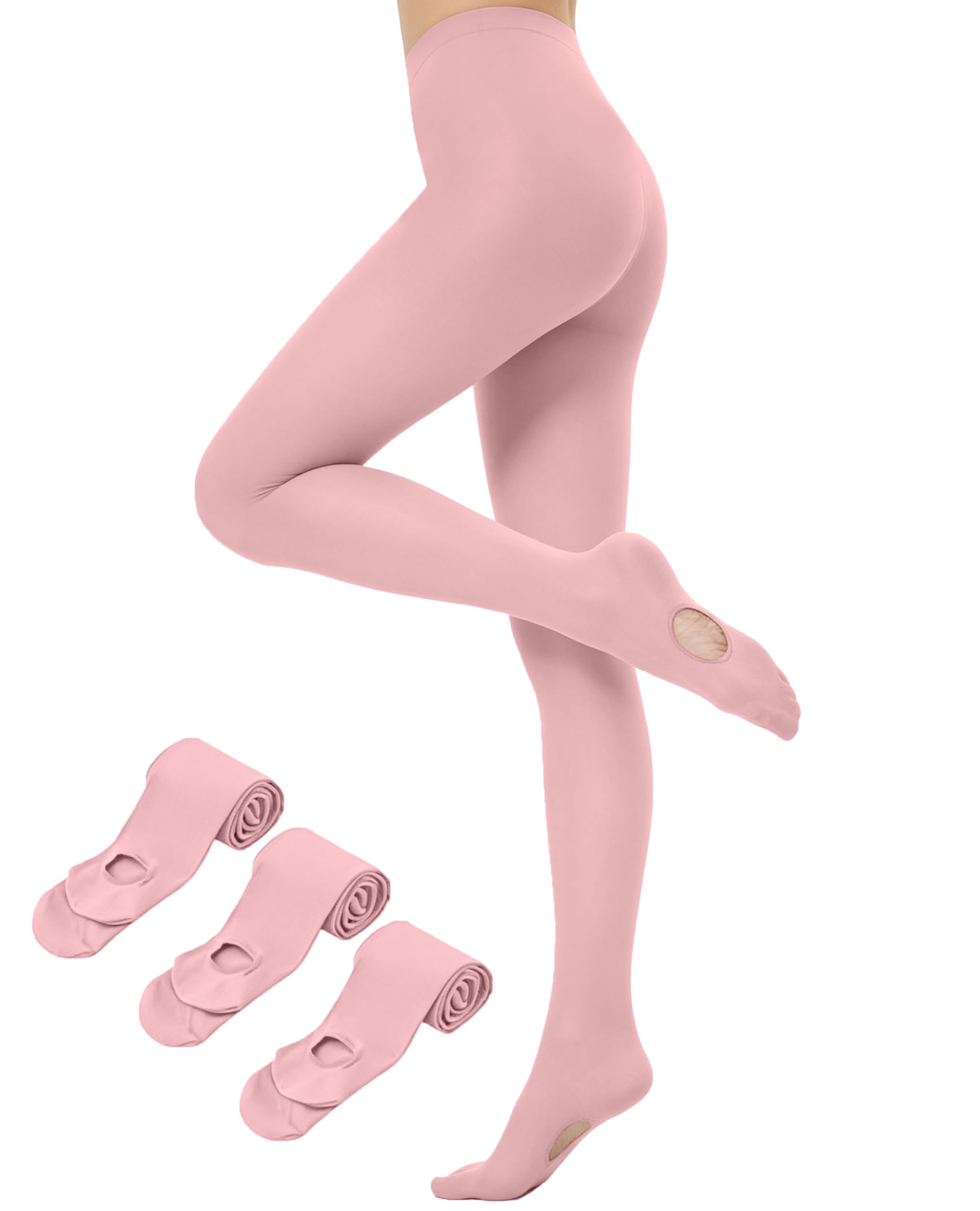 Women's Ballet Tights Ultra Soft Convertible Dance Leggings Pro Transition Dance Tights for All Body S-3XL