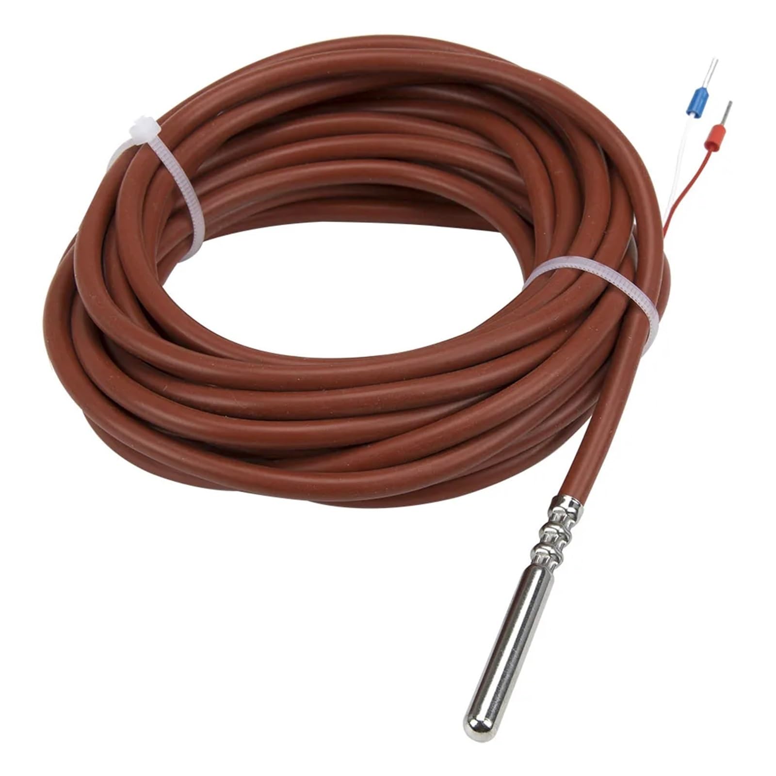 Cable de gel sílice NTC 5m, sonda acero inoxidable, Sensor temperatura RTD resistencia 10K, 1 Uds(3435 B 6x50mm probe)