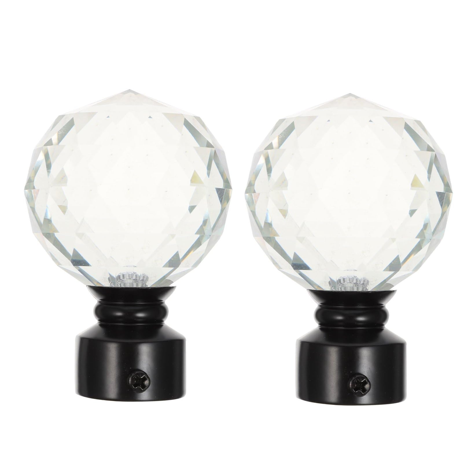 Embouts de Tringle à Rideaux en Fer Noir Lot de 2 Pièces Accessoires Décoratifs Style Simple et Rétro pour Chambre à Coucher et Décoration Intérieure