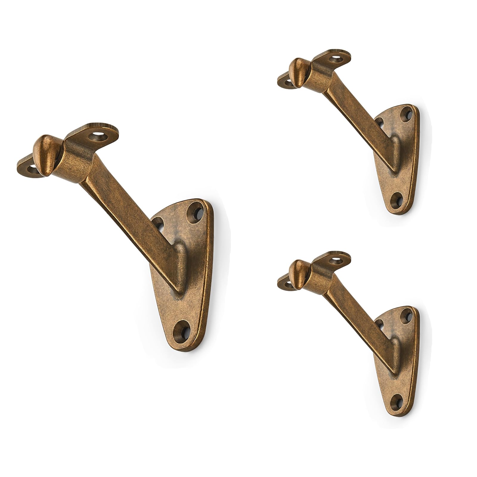 Khtumeware - HK322 Antique English Brass Shelf Brackets