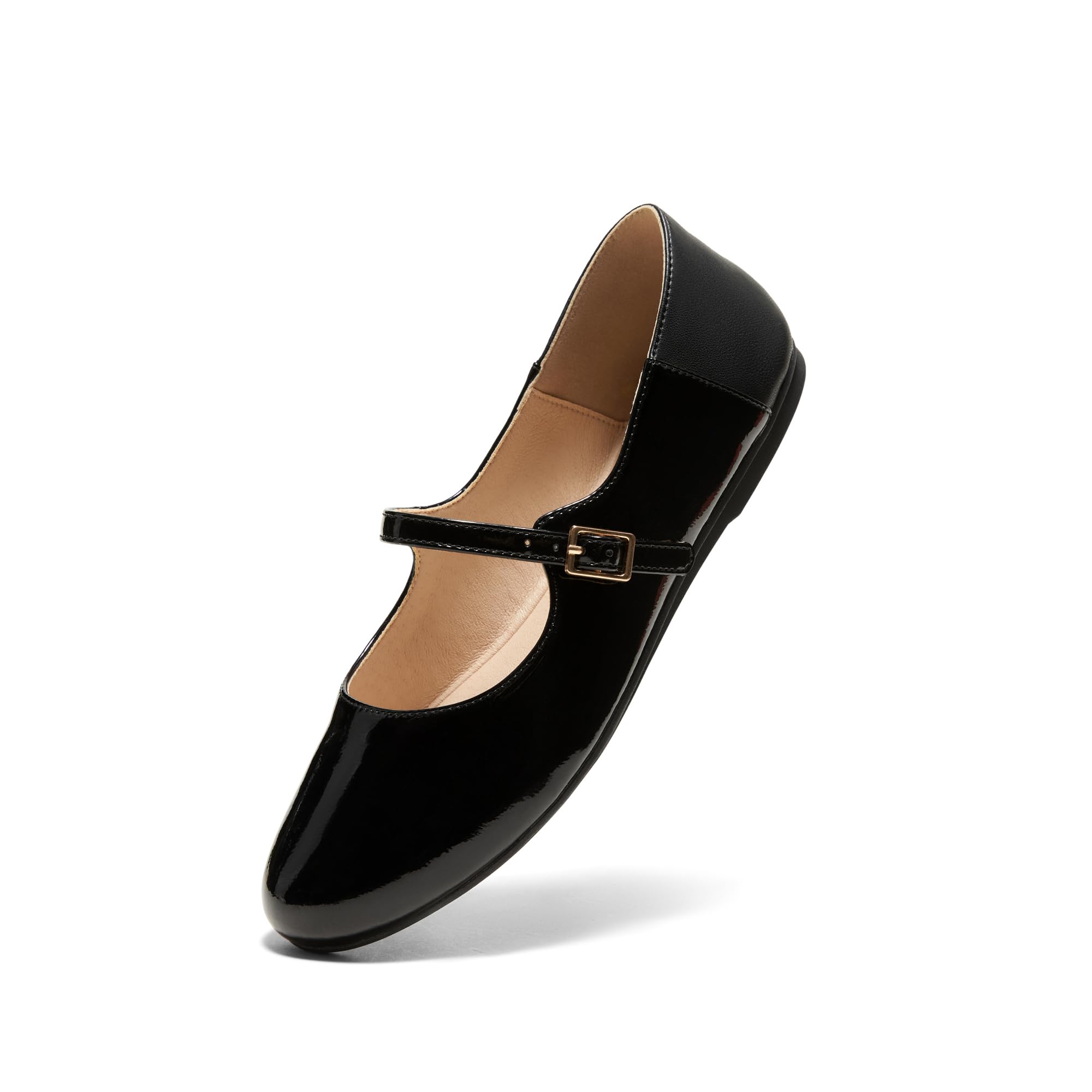 Arromic Ballet Flats for Women Round Toe Mary Jane Shoes Comfortable Dressy Women Flats Adjustable Straps Washable Knit Slip On Shoes