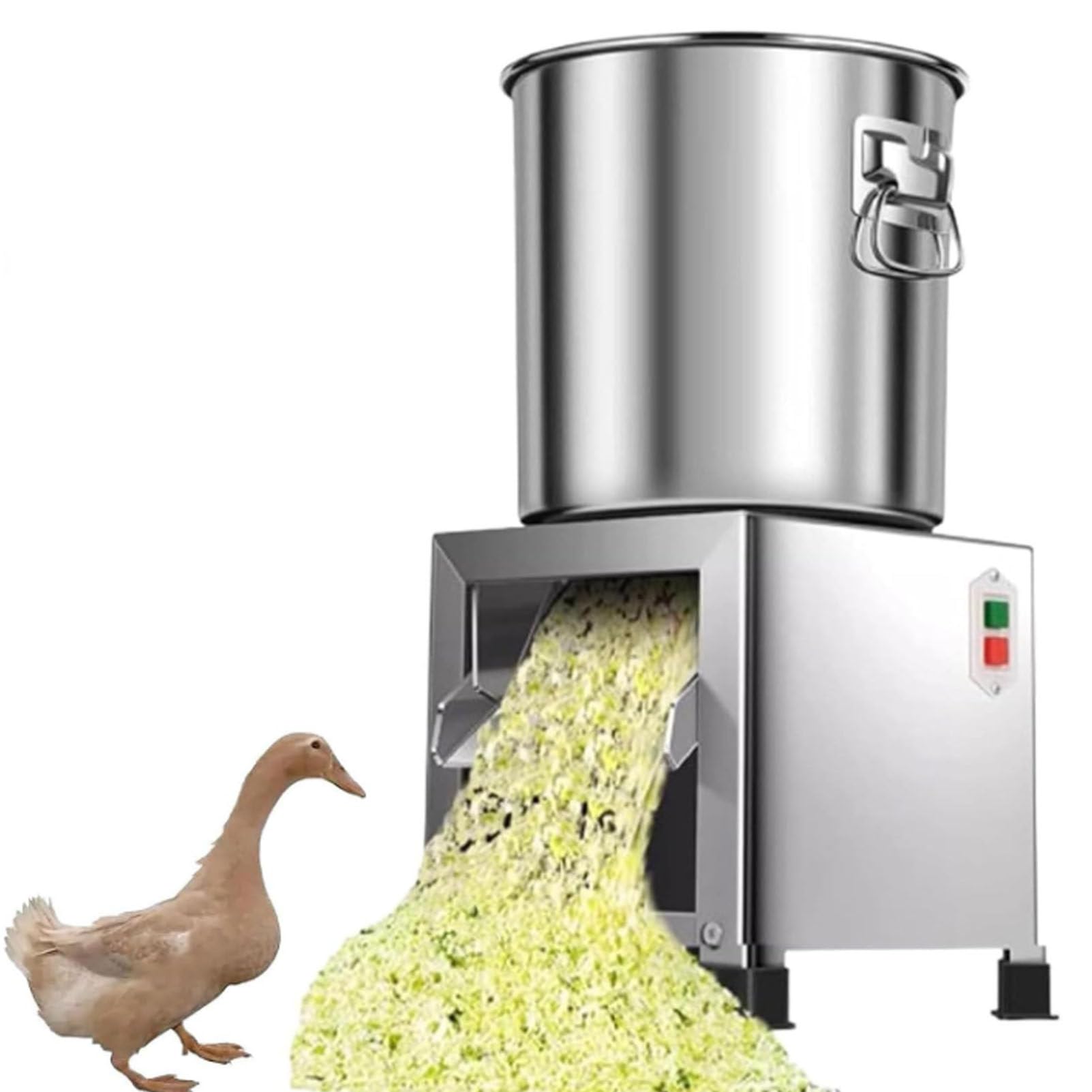 Cashwise Farm Feed Preparation Food Processor, 2400W Electric Vegetable Chopper for Poultry & Livestock, Commercial Stainless Steel Grinder with 6 Blades for Animal Food