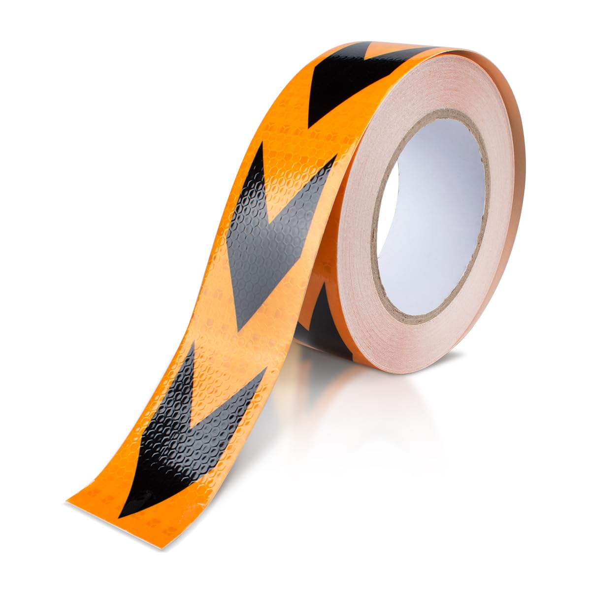 Innfeeltech 1 Pcs Reflective Arrowhead Warning Tape, 50mm*25m, Night Reflection Arrow Marked adhesive Tape, Yellow and Black