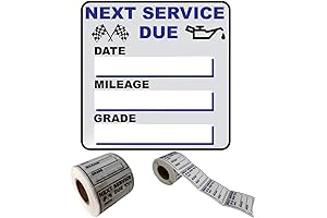 JINCH Oil Change Window Stickers, 300 Pack Clear Static Cling Oil Change...