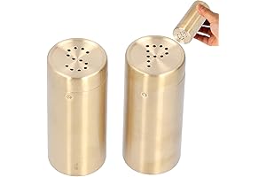 Mini Brass Salt and Pepper Grinder Set