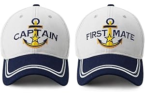 Matching Skipper Boating Caps for Captain & First Mate