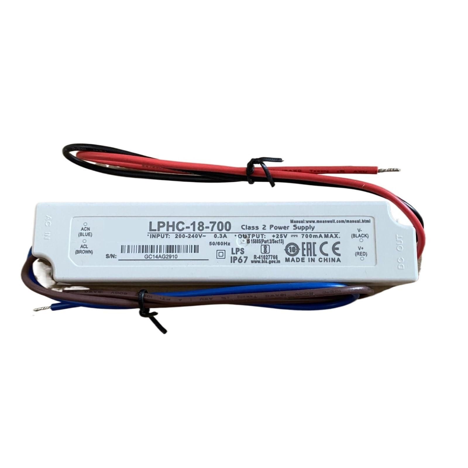 Alimentation à découpage 18W LPHC-18-350 mA pour éclairage LED