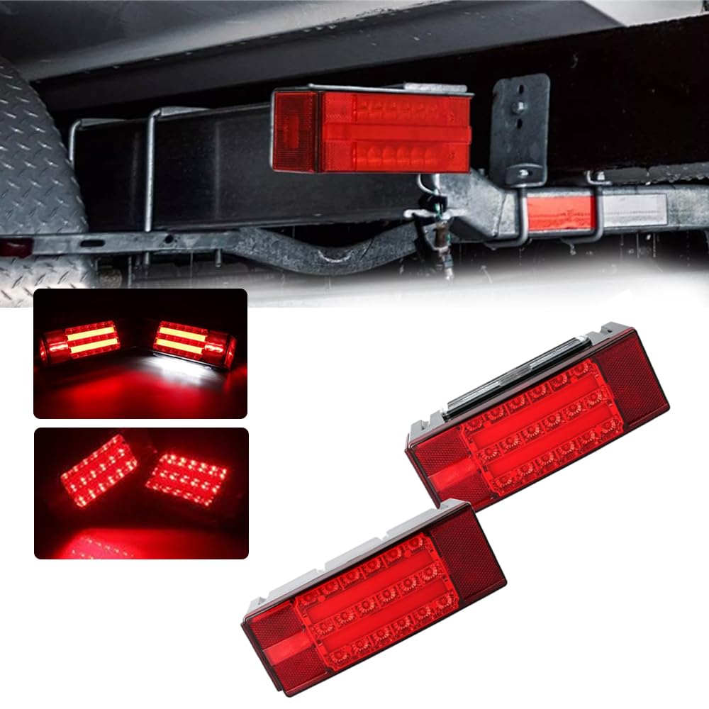 Riloer Indicatori di posizione laterali a LED, Indicatore laterale a luce rossa Avvertimento lampada laterale per rimorchio, Luci di emergenza per auto compatibili con camion Rimorchi Furgoni