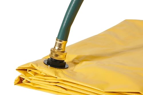 Vista 29 de Mytee Products Lonas de drenaje – (5 x 5 pies y 7 pies x 7 pies), lona desviadora de goteo para techo de techo resistente, color amarillo