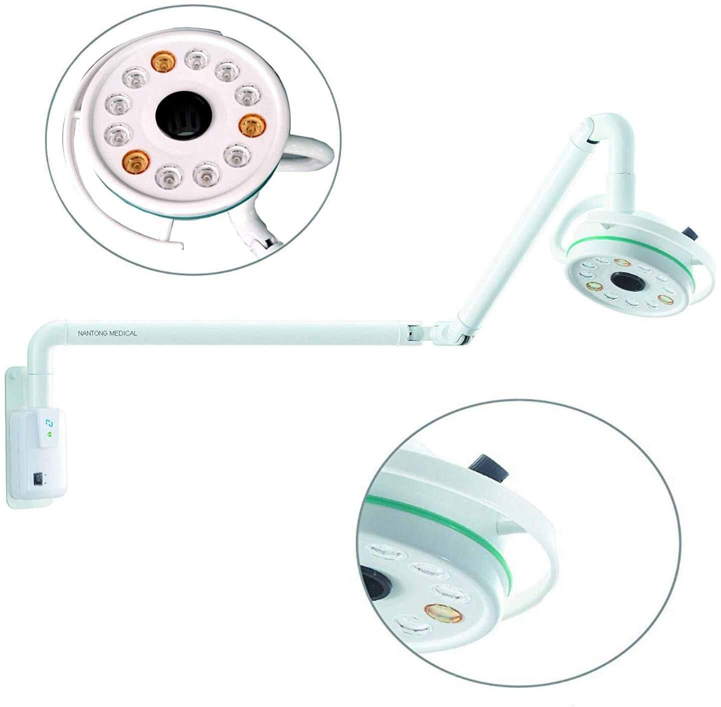 TopSeller Dental 36W Light Lamp, Shadeless Light Lamp, Inspection Light Lamp, 360 Degree Rotation, High Brightness & High Brightness, Adjustable, Illuminator, 3W x 12 LED Bulbs (Wall Hanging Type)