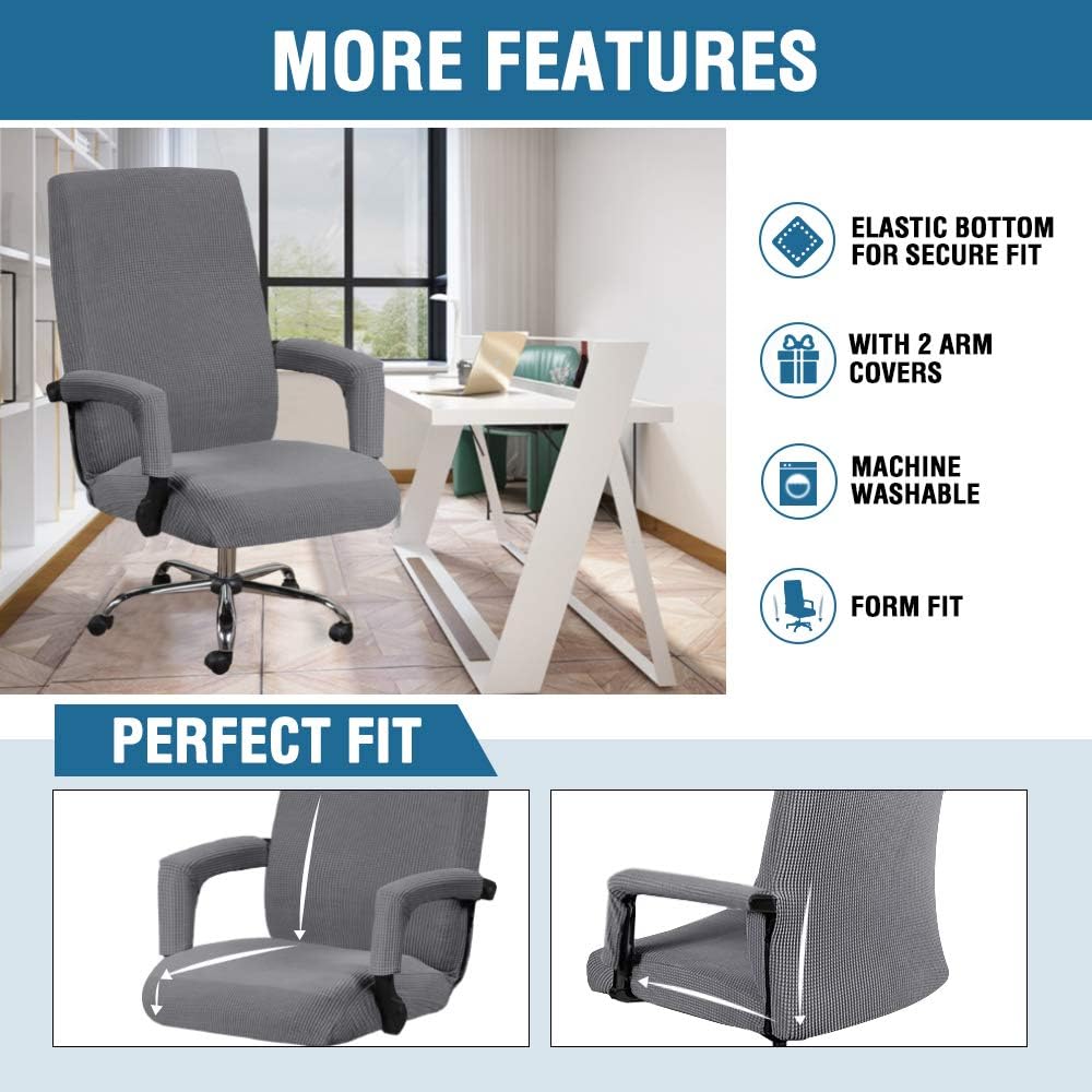 Black Friday Clearance H.VERSAILTEX Home Office Chair Covers Stretchable Computer Desk Chair Covers Mid - High Back Universal Executive Boss Chair Covers Gaming Chair Covers Non Slip Thick Jacquard, Chocolate - Medium Super Cheap 🛒 H.VERSAILTEX Home Office Chair Covers Stretchable Computer Desk Chair Covers Mid - High Back Universal Executive Boss Chair Covers Gaming Chair Covers Non Slip Thick Jacquard, Chocolate - Medium