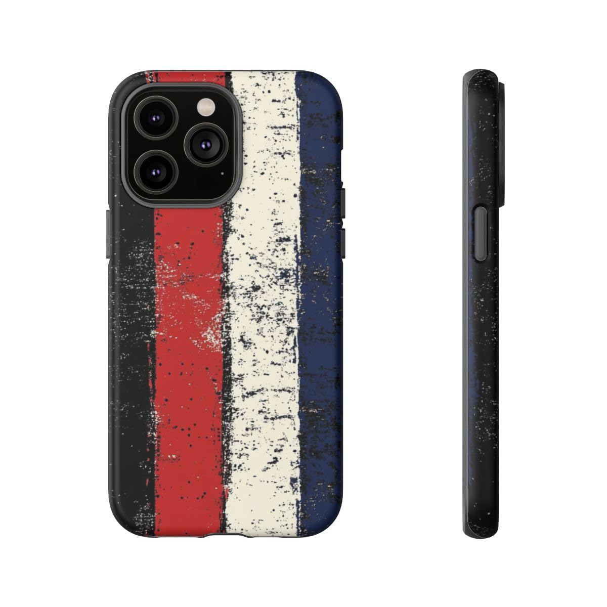 Coque iPhone 14 Pro Max noire motif rayures pour le bureau - 5
