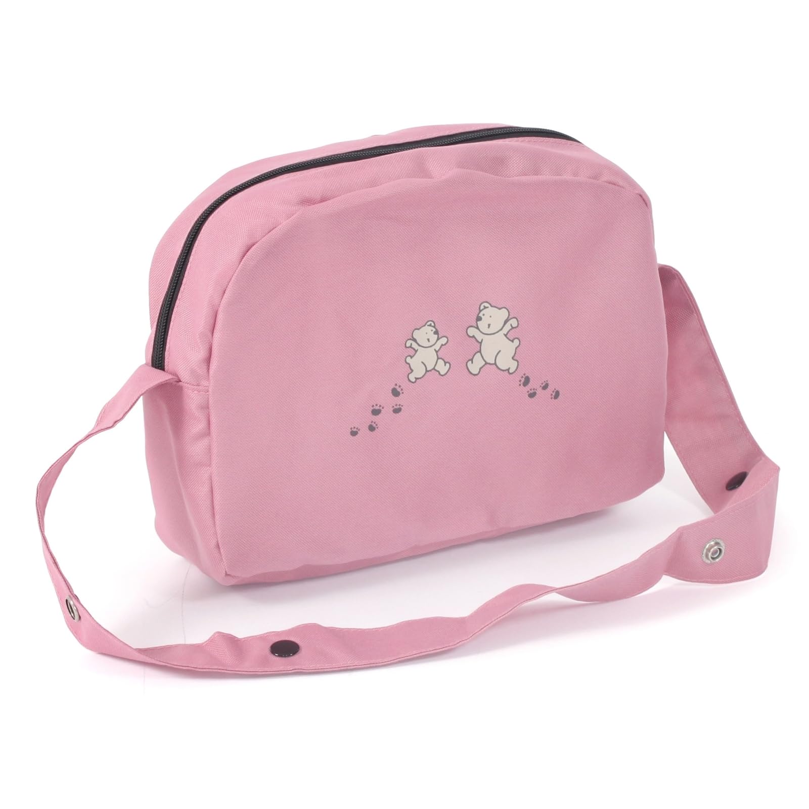 Bayer Chic 2000 853 15 luiertas voor poppen, poppenluiertas Bayer Chic 2000- luiertas, poppenaccessoires, poppentas, melange grijs-roze