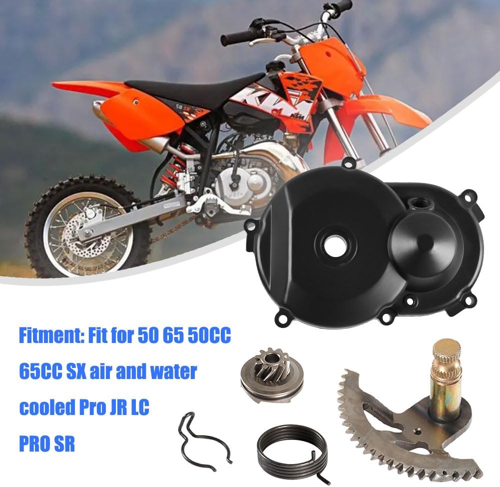 Kick Starter kit + Crankcase for ktm 50cc 65cc SX 2002-2008 Pro JR LC PRO SR Pit Dirt Bikes Engine Side Right Cover Protective Crankcase Cover