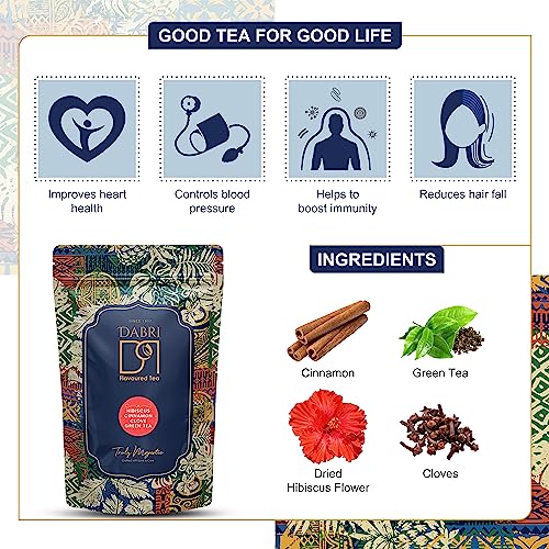 Image of DABRI Detox Original,Hibiscus Cinnamon Clove,Rose Green Tea Combo 300gm(Pack of 3 x 100gm Each) Natural Loose Leaf|Antioxidant-Rich|Premium Organic Blend|Maintain Healthy hair & weight,Build Immunity