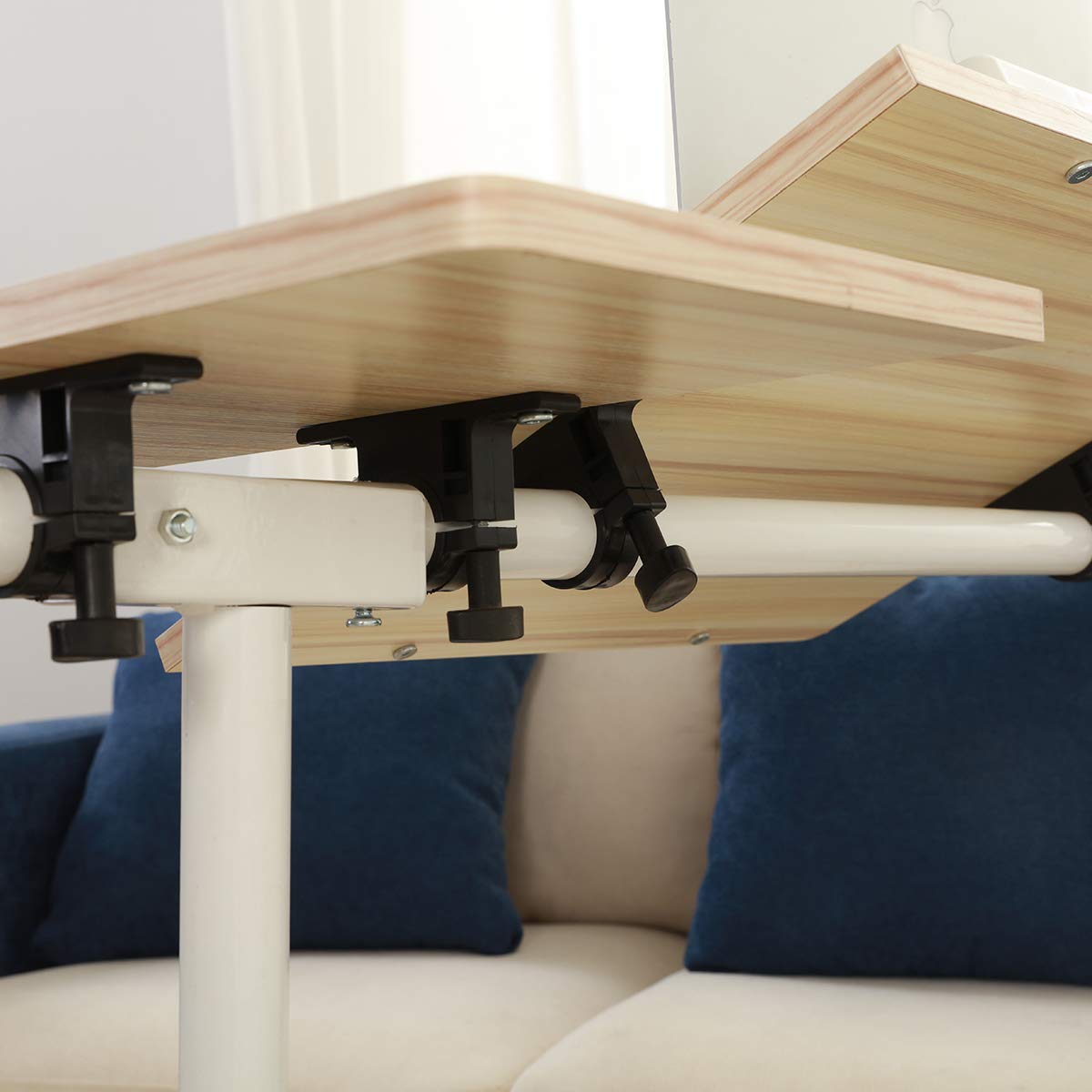 Buy Tilting Overbed Table with Wheels Rolling Laptop Table Overbed Desk